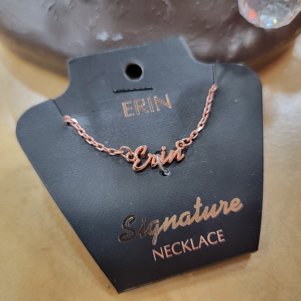 Erin Personalized Name In Rose Gold Necklace